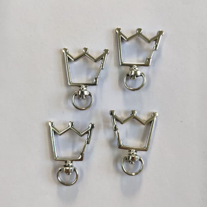 Crown - Swivel Clasp Keyring (Silver)
