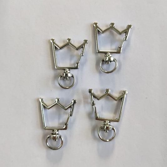 Crown - Swivel Clasp Keyring (Silver)
