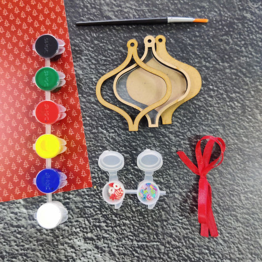Curved Bauble - Shaker Ornaments DIY Kit (MDF) Christmas