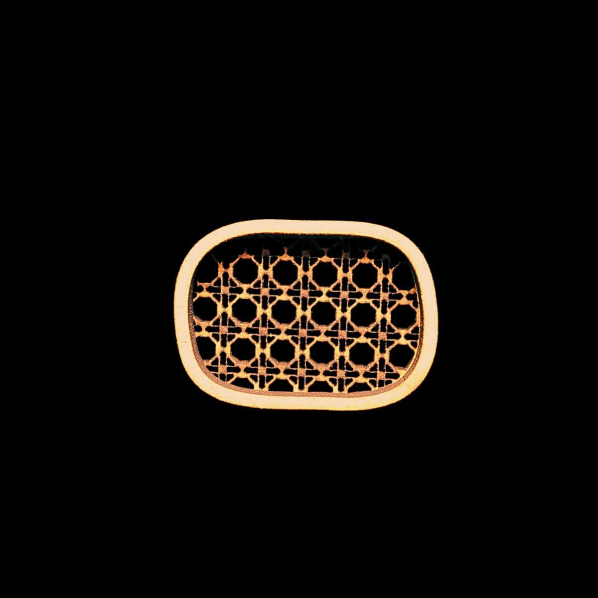 Curved Rattan Mesh Pattern Rakhi (MDF Blank)