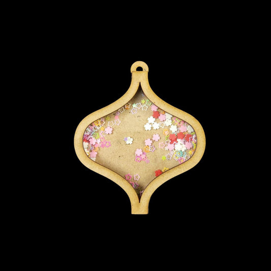 Curvy Ornament - (Christmas MDF Shakers)
