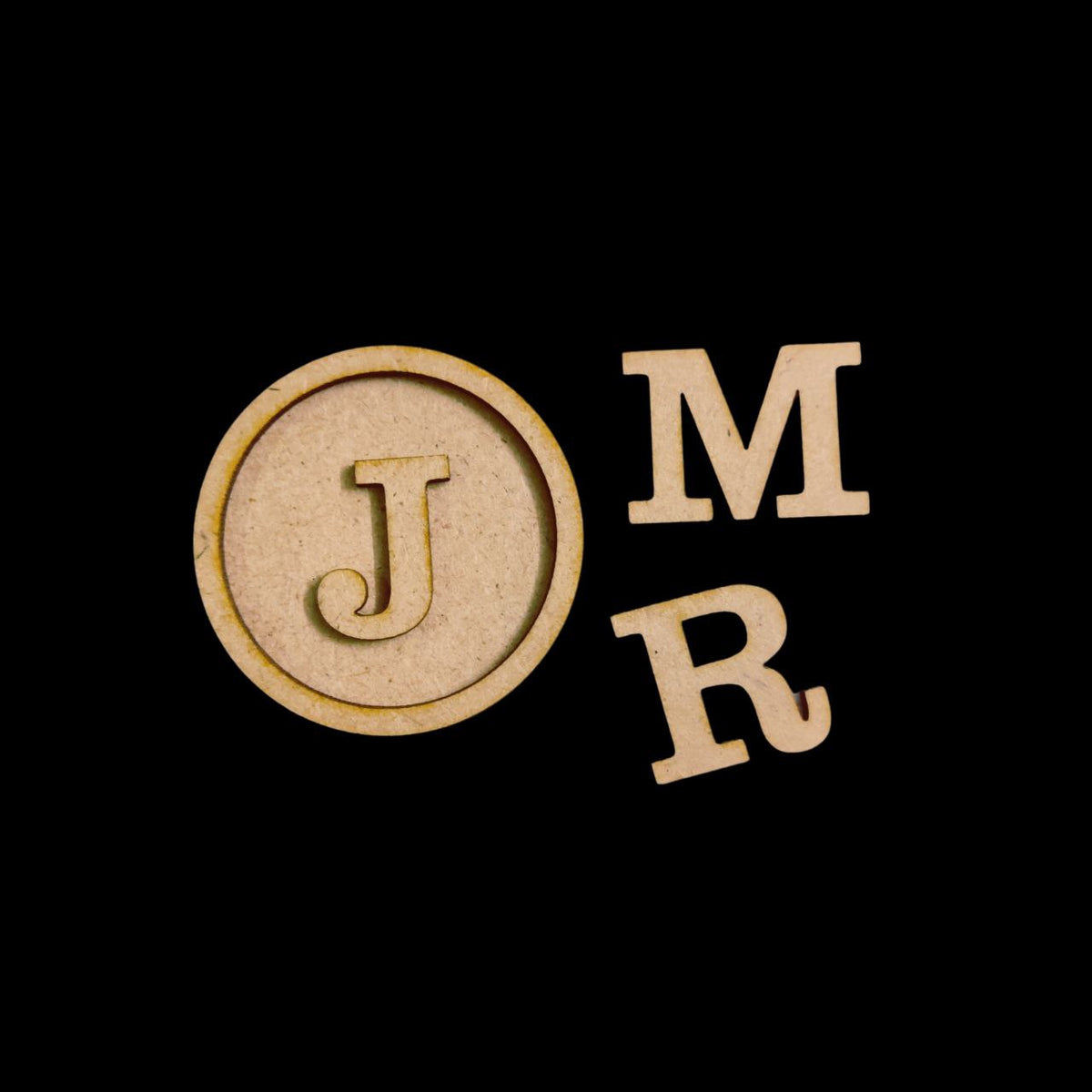 Personalised Name Initials - With ring - Round