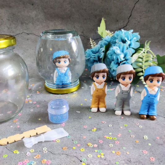 Cute Boy - DIY Snow Globe Kit ( Kids )