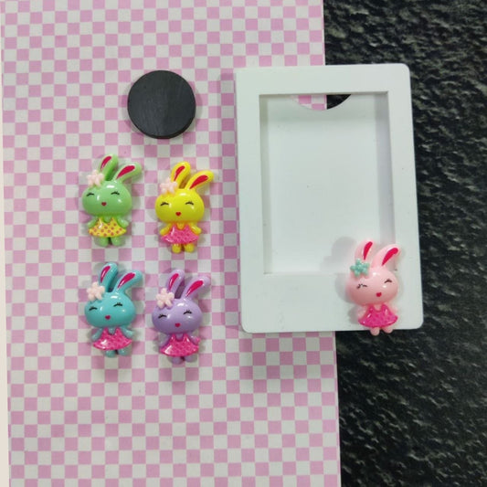 Cute Bunny - Mini Acrylic Photo Frame Fridge Magnet Kit