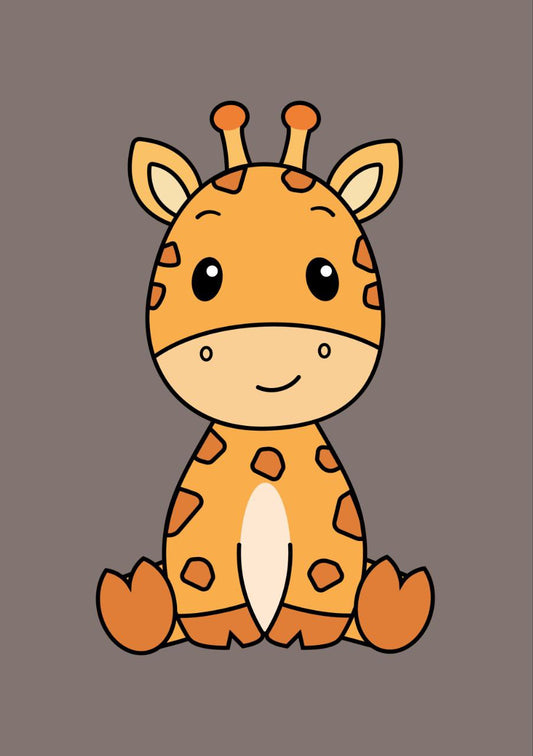 Cute Cartoon Giraffe (Decoupage Paper)