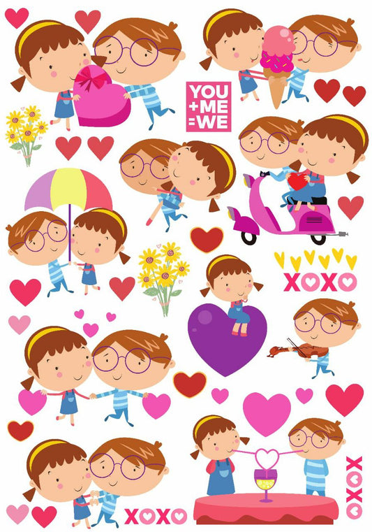 Couples in Love ( Instant Transfer Sheets - Valentine's )