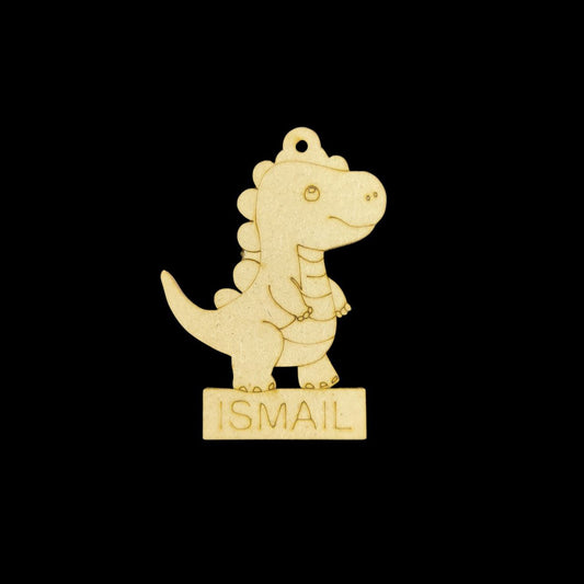 Cute Dino (Personalised Bag Dangler | Keychain base MDF)DIY kids Collection