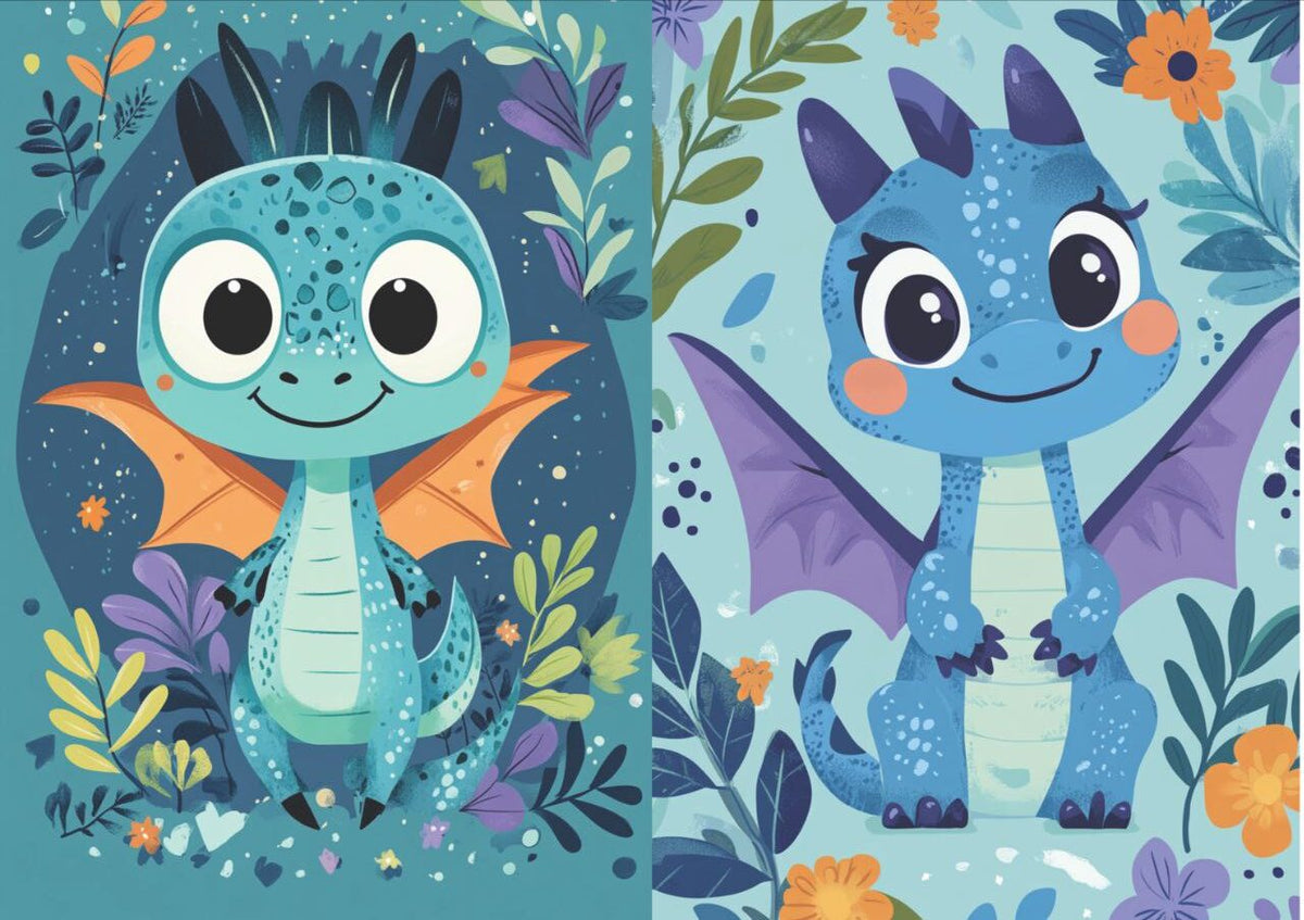 Cute Dinosaur - 2in1 (Decoupage Paper)