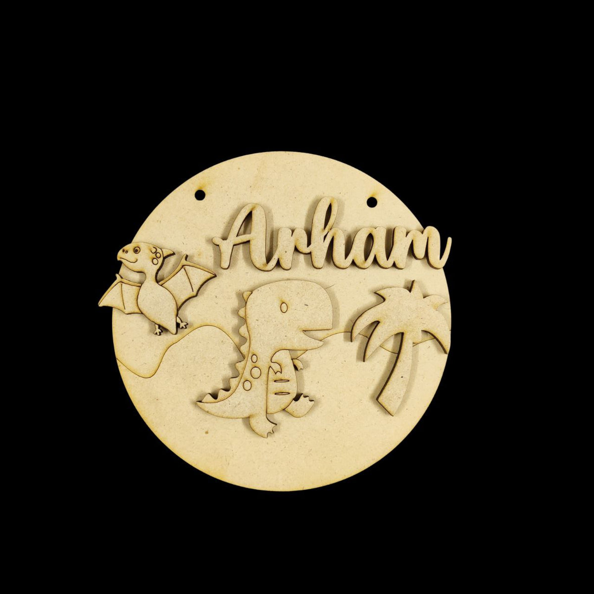 Cute Dinosaurs ( MDF Kids Mini Name Plates ) Personalised