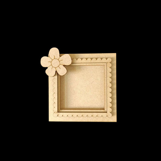 Cute Floral - Mini Photo Frame Fridge Magnet Base (MDF)