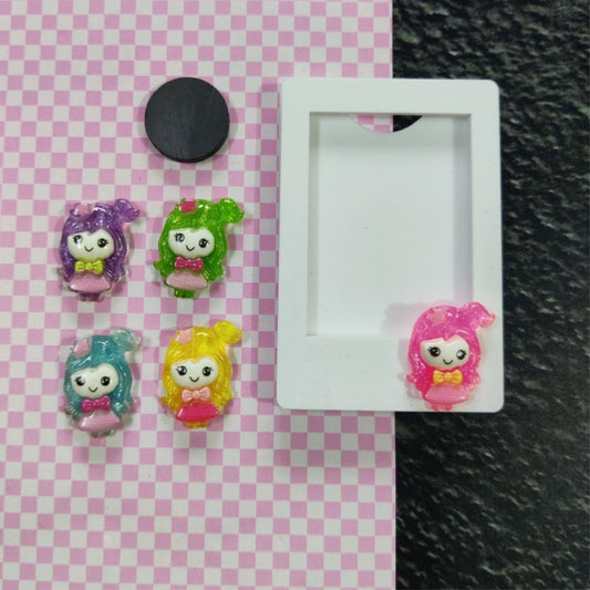 Cute Girl - Mini Acrylic Photo Frame Fridge Magnet Kit