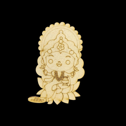 Cute Laxmi Goddess (MDF Traditional Premarked Base)