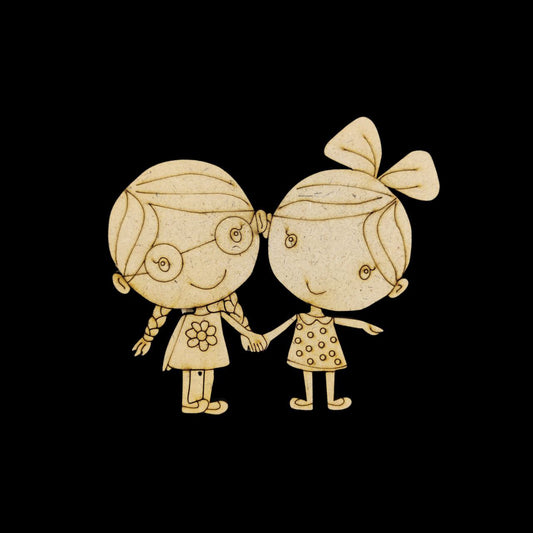 Cute Lil Friends (MDF Premarked Base) Friendship Day