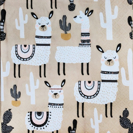 Cute Llamas ( German Napkins Tissues )