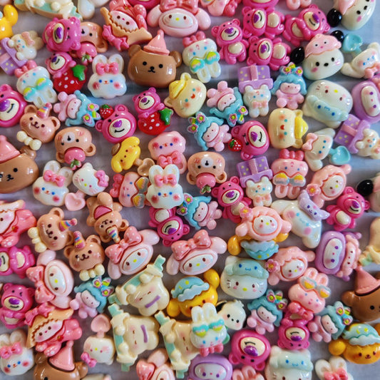 Cute Toony Acrylic Charms-Cabochons (Flatback)