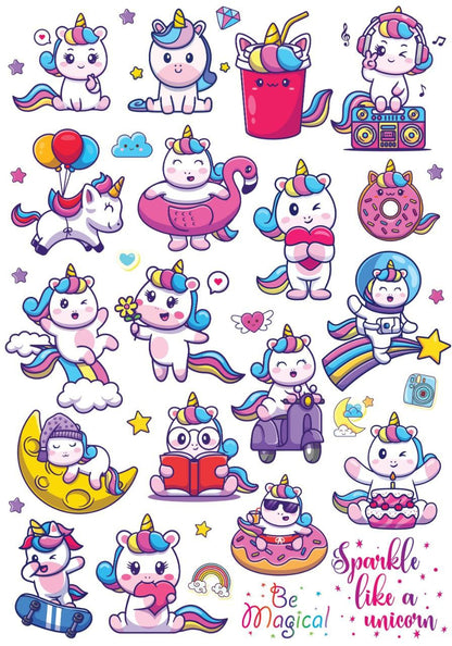 Cute Unicorn ( Instant Transfer Sheets )