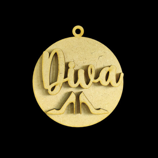 D I V A ( MDF Keychain base )