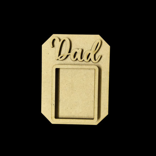 Dad - MDF Photo Fridge Magnet Base - For Father