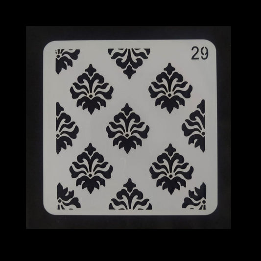 Damask Seamless - 5x5 Stencil
