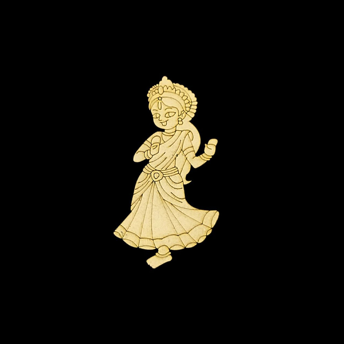 Dancing Gopi (Premarked base MDF) Hindu elements