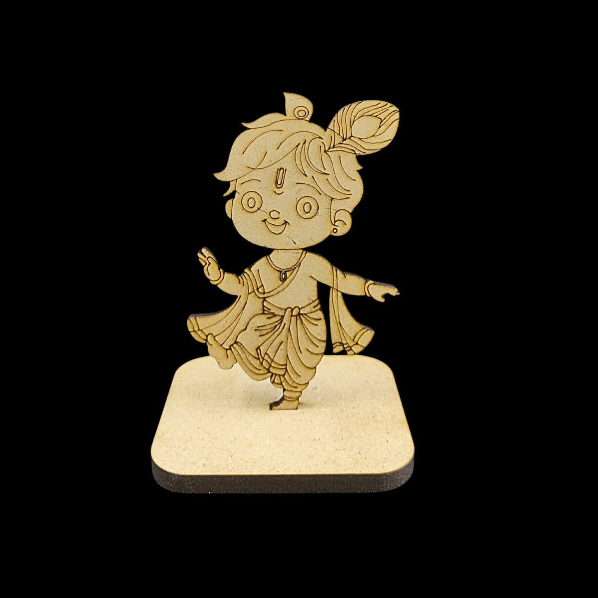 Dancing Krishna (MDF Premarked with Stand) Janmashtami