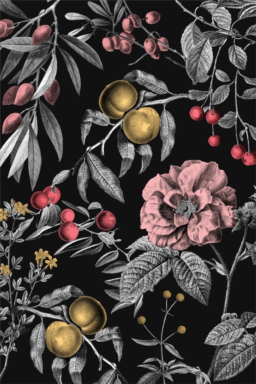 Dark cherry bloom  ( Instant Transfer Sheets )