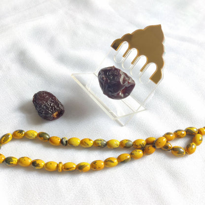Dates Khajoor Stand - Transparent Rehaal (Acrylic) Islamic Collection