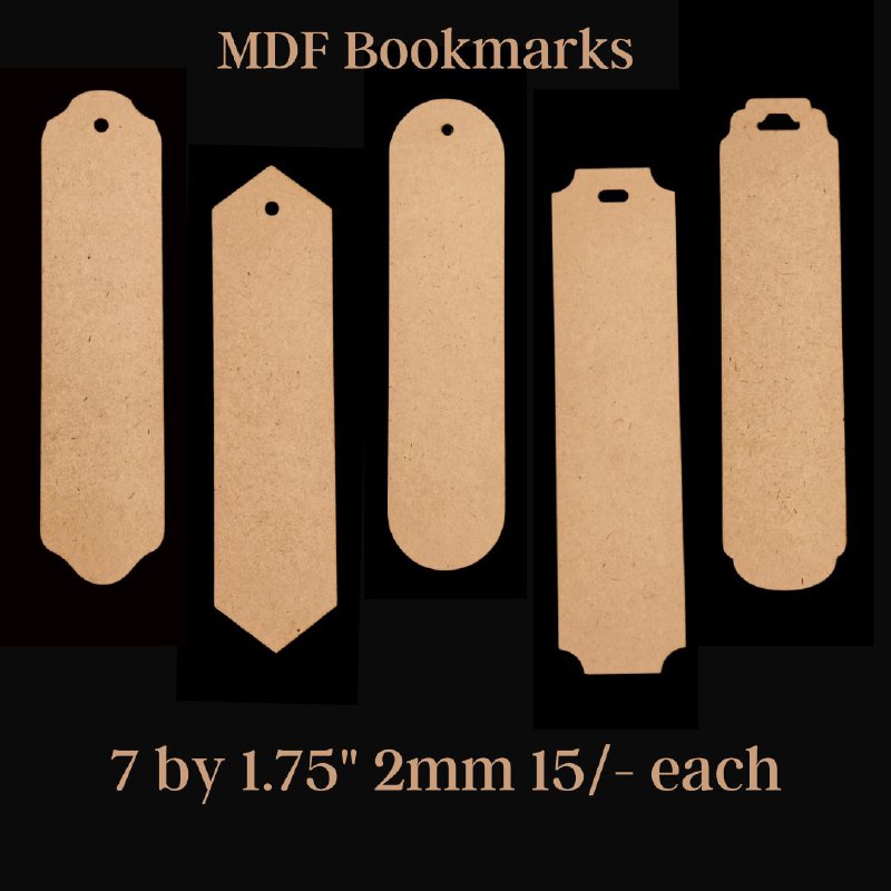 Mix Shapes ( Plain )  ( MDF Bookmarks )