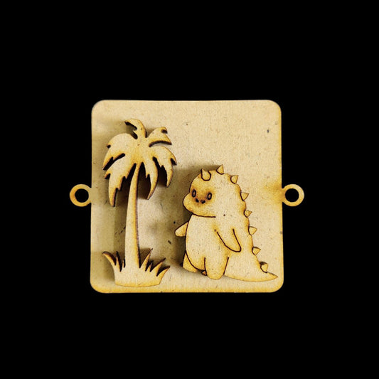 Dino Island (Kids MDF Layered Logo Rakhi)