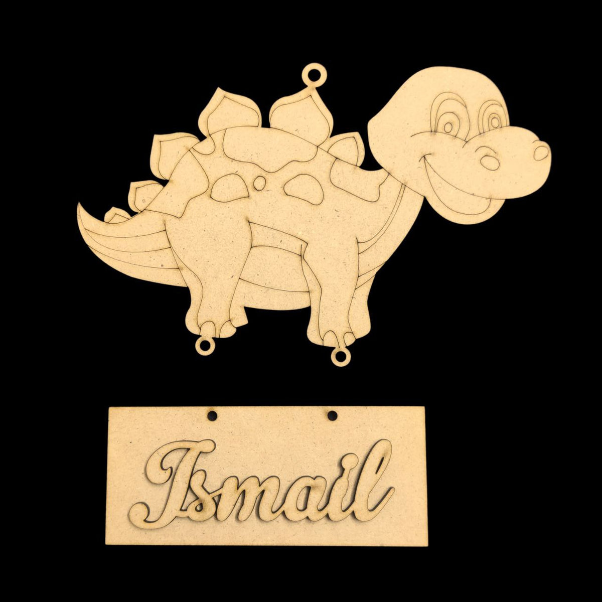 Dinosaur ( Mini name plate - MDF ) Personalised