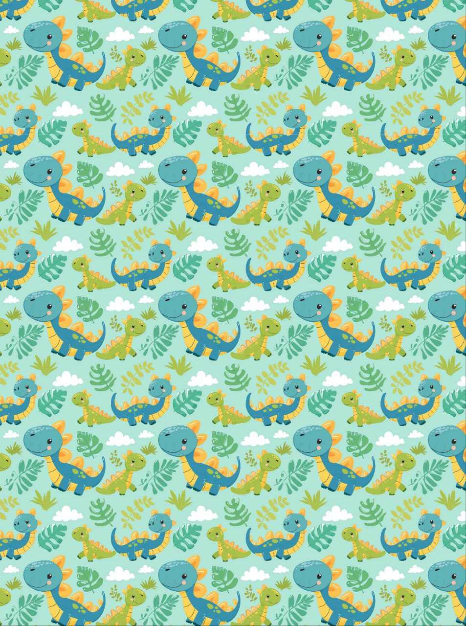 Dinosaurs Kids - Seamless Pattern (Decoupage Paper)