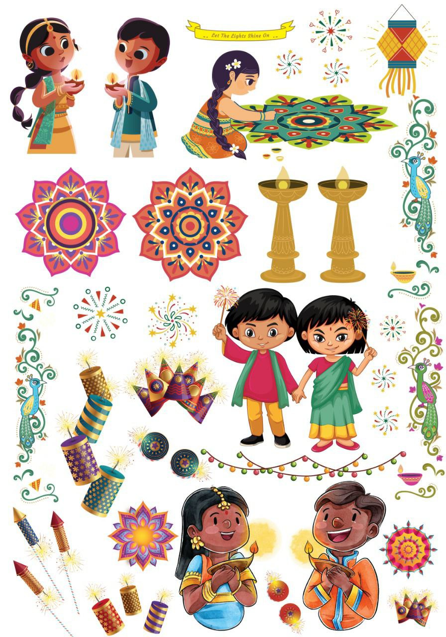 Happy Warli to you ( Instant Transfer Sheet )