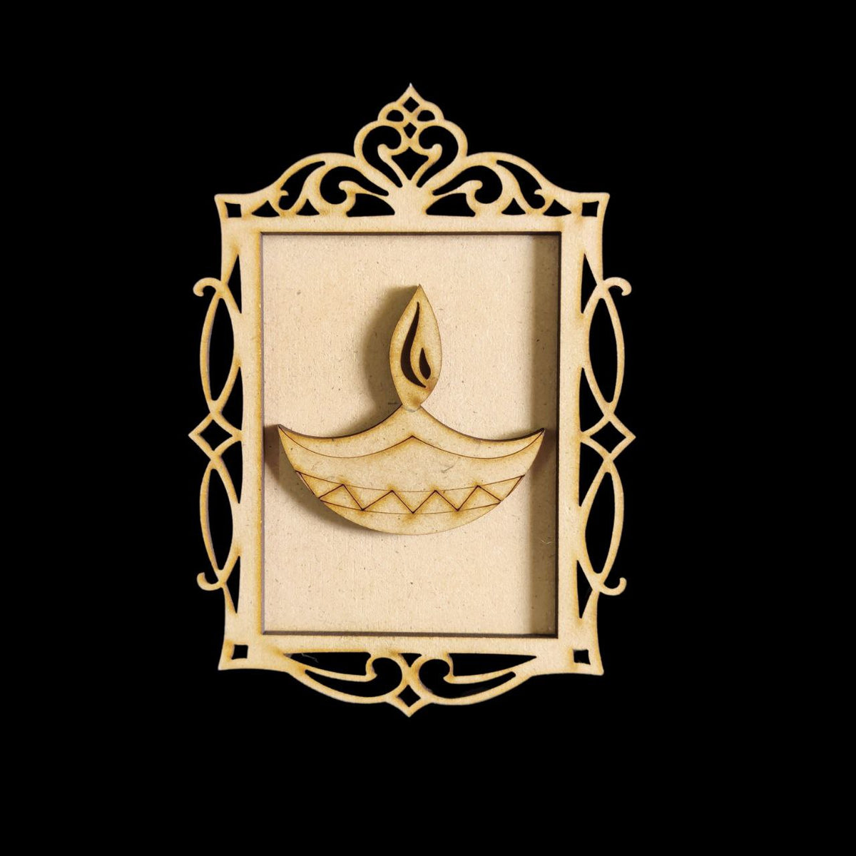 Diya - Festive(MDF Fridge magnet base Wall decor)