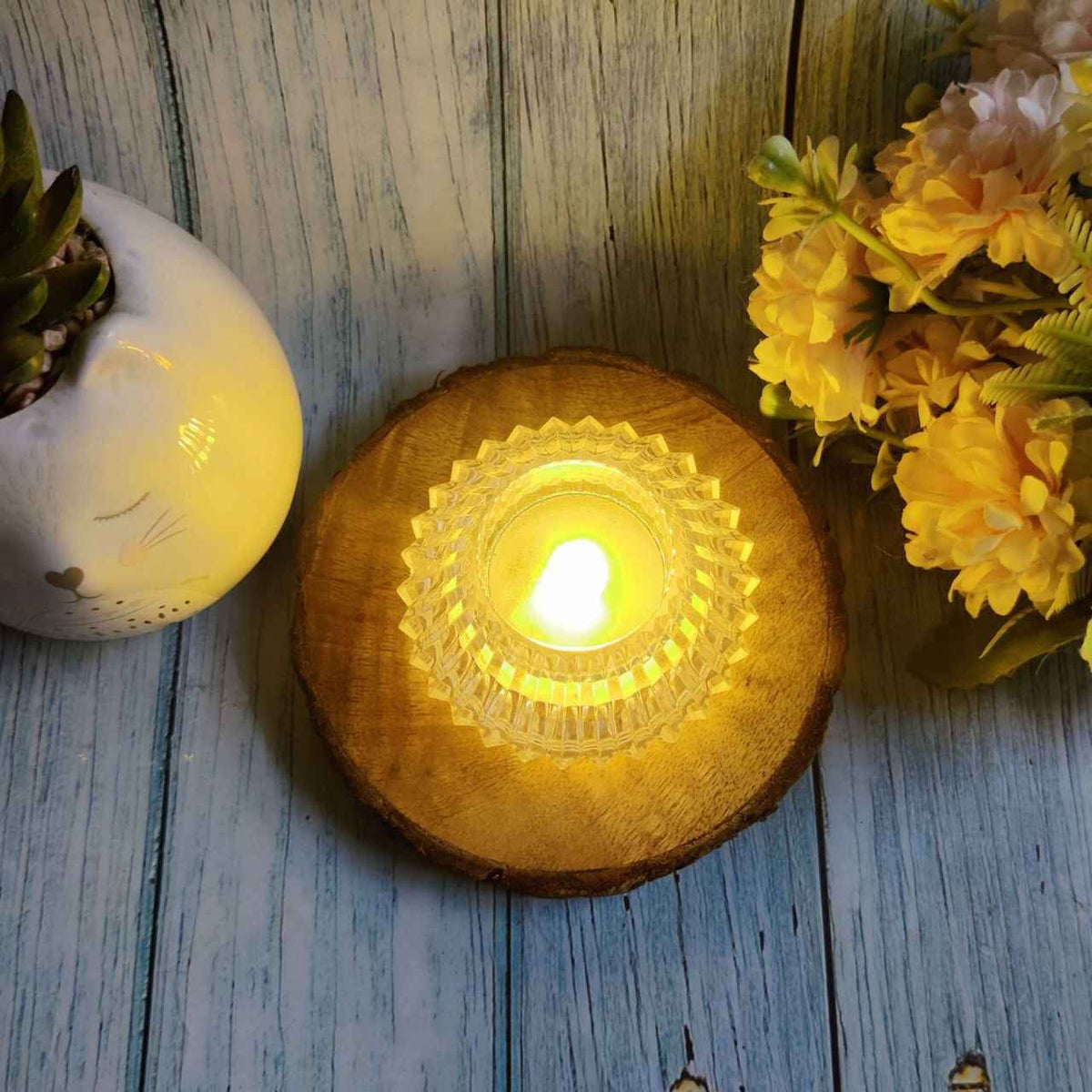 Diya Lamp - Round ( Smokeless Mini LED Lantern )