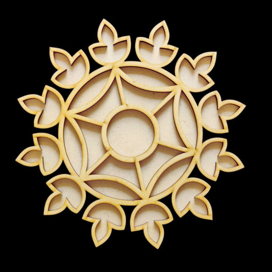 Diya - Layered Rangoli (MDF) Festive