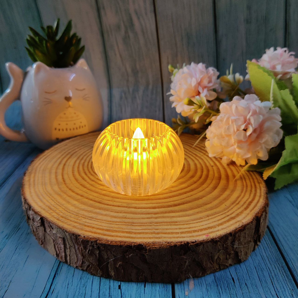 Diya Lamp - Round ( Smokeless Mini LED Lantern )