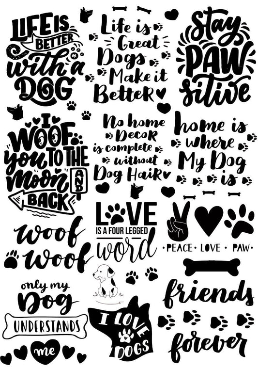 Dog Lovers ( Instant Transfer Sheets )