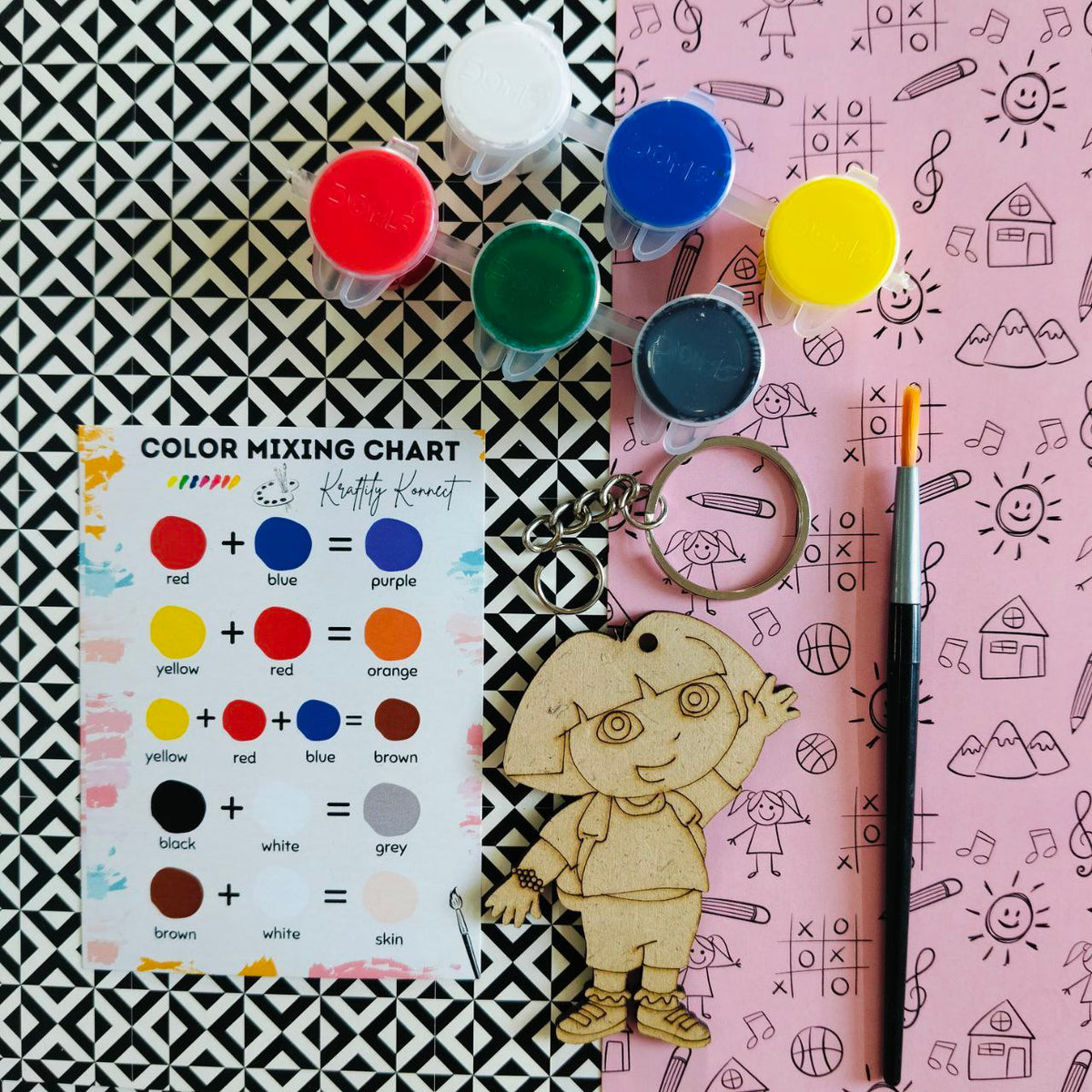 Dora The Explorer (DIY Keychain Kit For Kids - MDF)