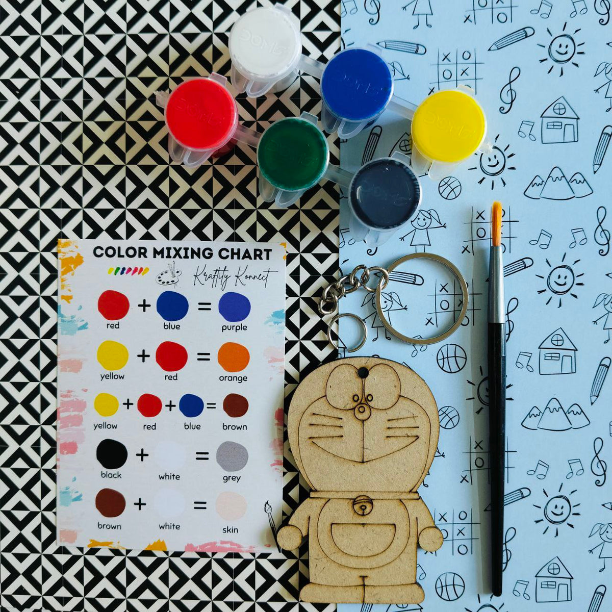 Doraemon (DIY Keychain Kit for Kids - MDF)