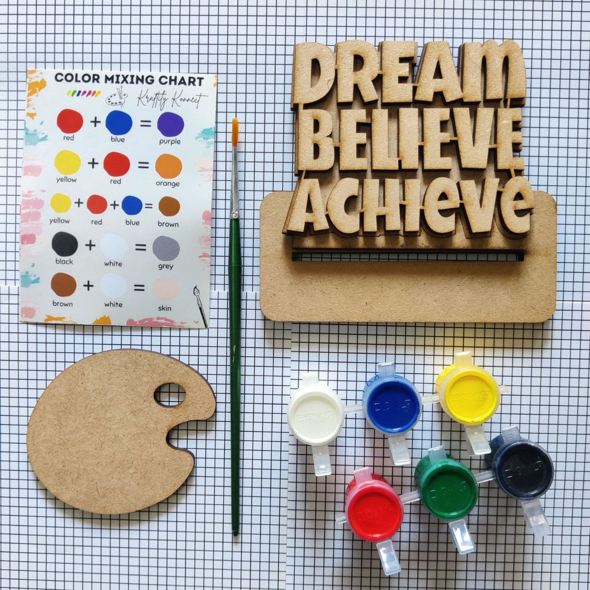 Dream Believe Achieve - Desk Quote Stand Kit (MDF)