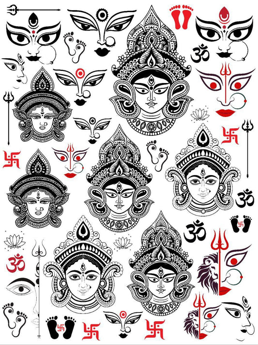 Durga Goddess elemental - Festive (Instant Transfer Sheet)