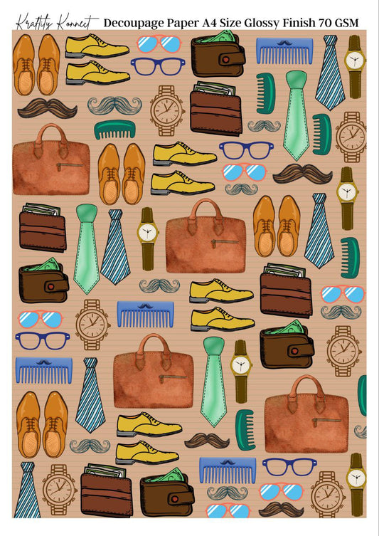 Elements for Men (Colourful) ( Decoupage Papers )