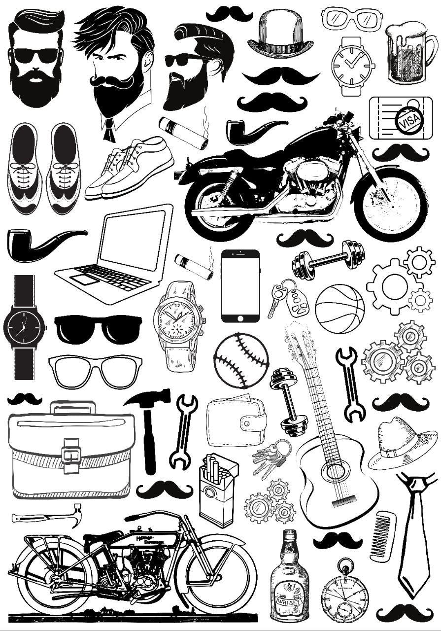 Elements for Men ( Instant Transfer Sheet )