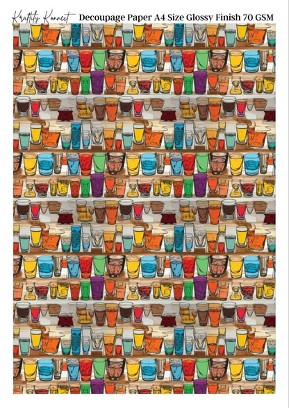 Wine is Served ( Decoupage Papers )