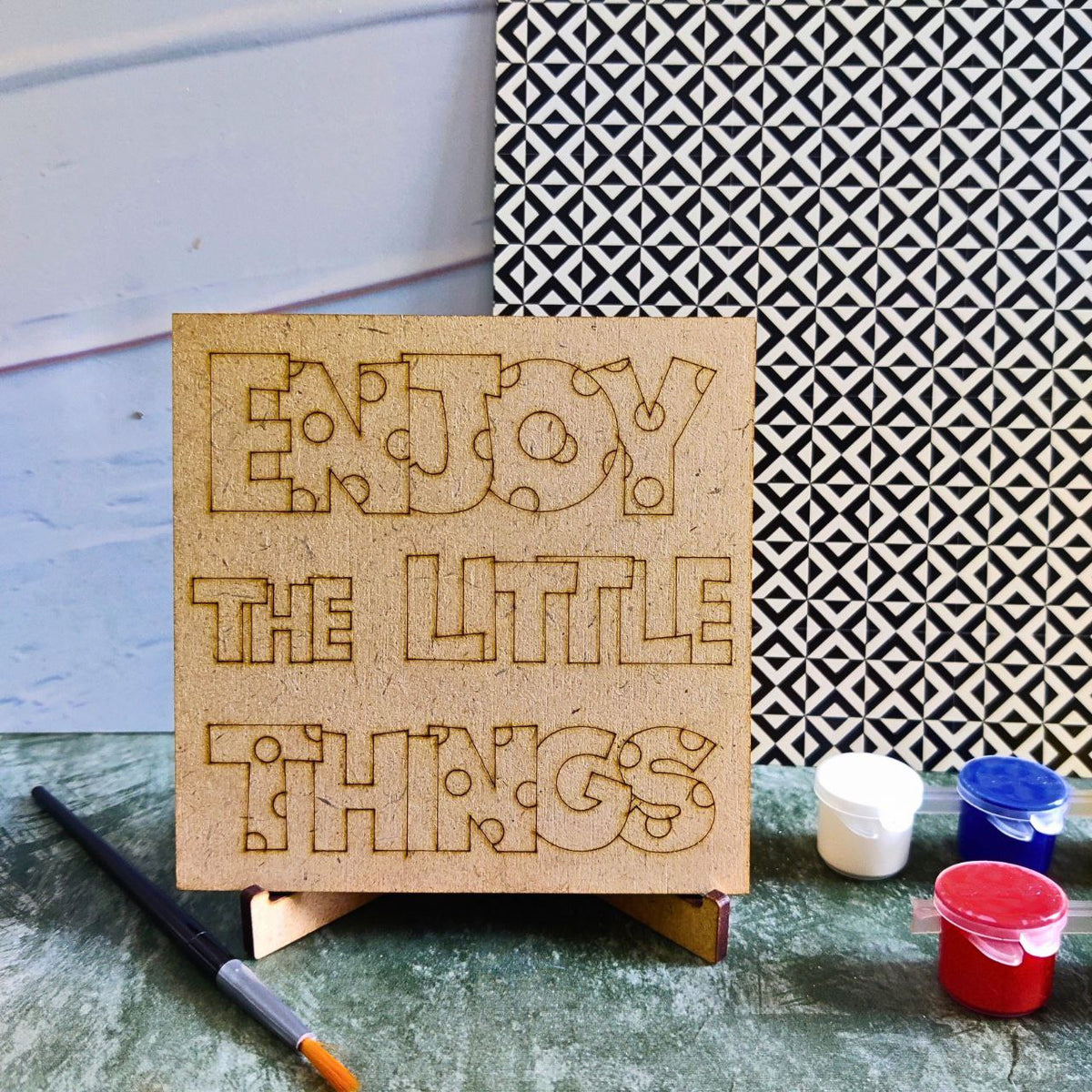 Enjoy The Little Things (DIY Desk Decor Kit - Premarked MDF)