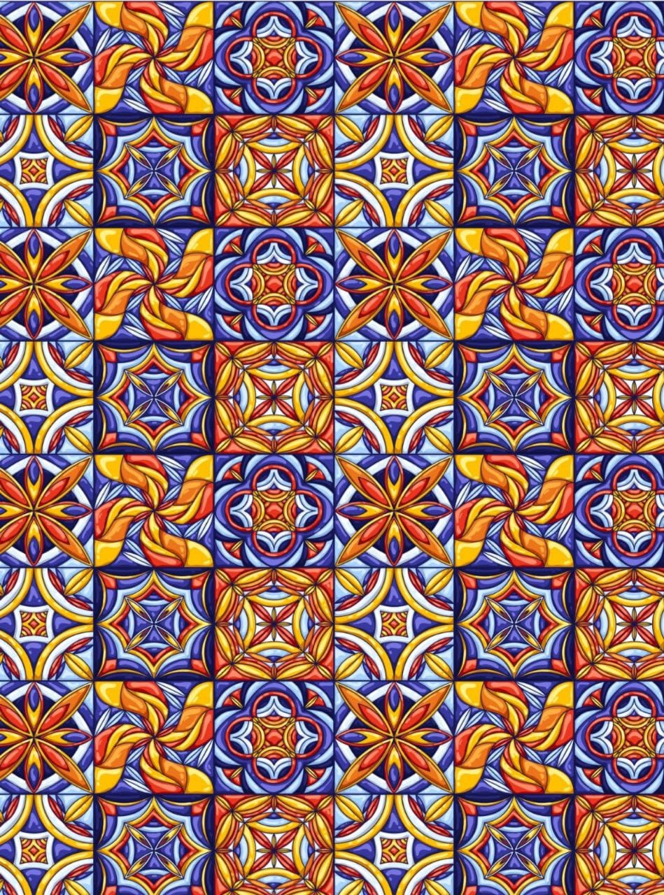 Ethnic Tiles ( Instant Transfer Sheets )