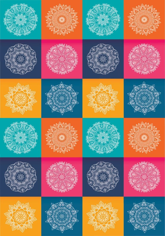 Ethnic squares ( Instant Transfer Sheets )