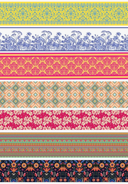 Ethnic stripes ( Instant Transfer Sheets )