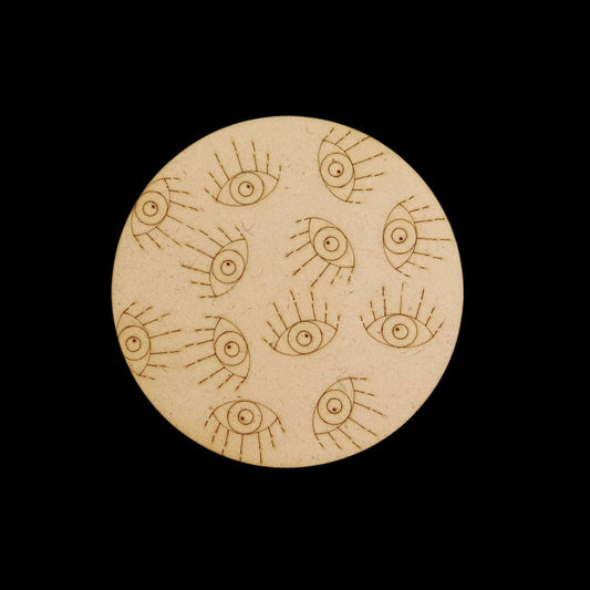 Evil Eye Coaster - 5 - MDF Premarked