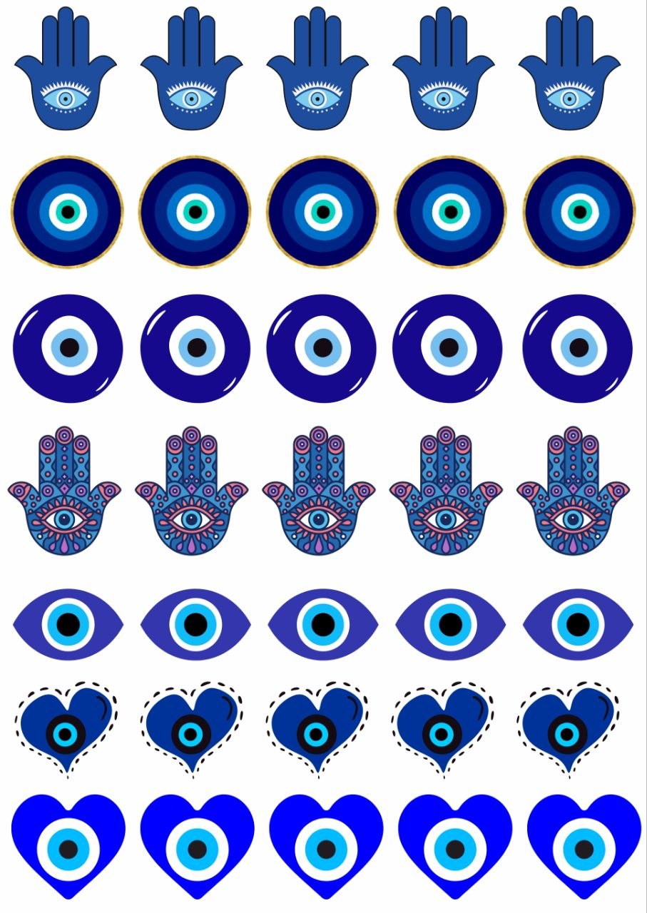 Evil Eye Mix - Press N Peel Stickers (UV DTF) Rakhi Special
